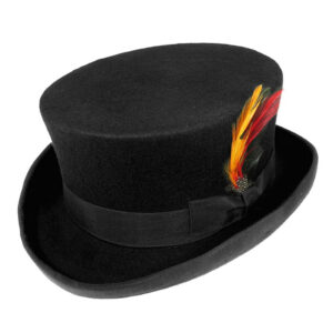 Black Wool Felt Top Hat